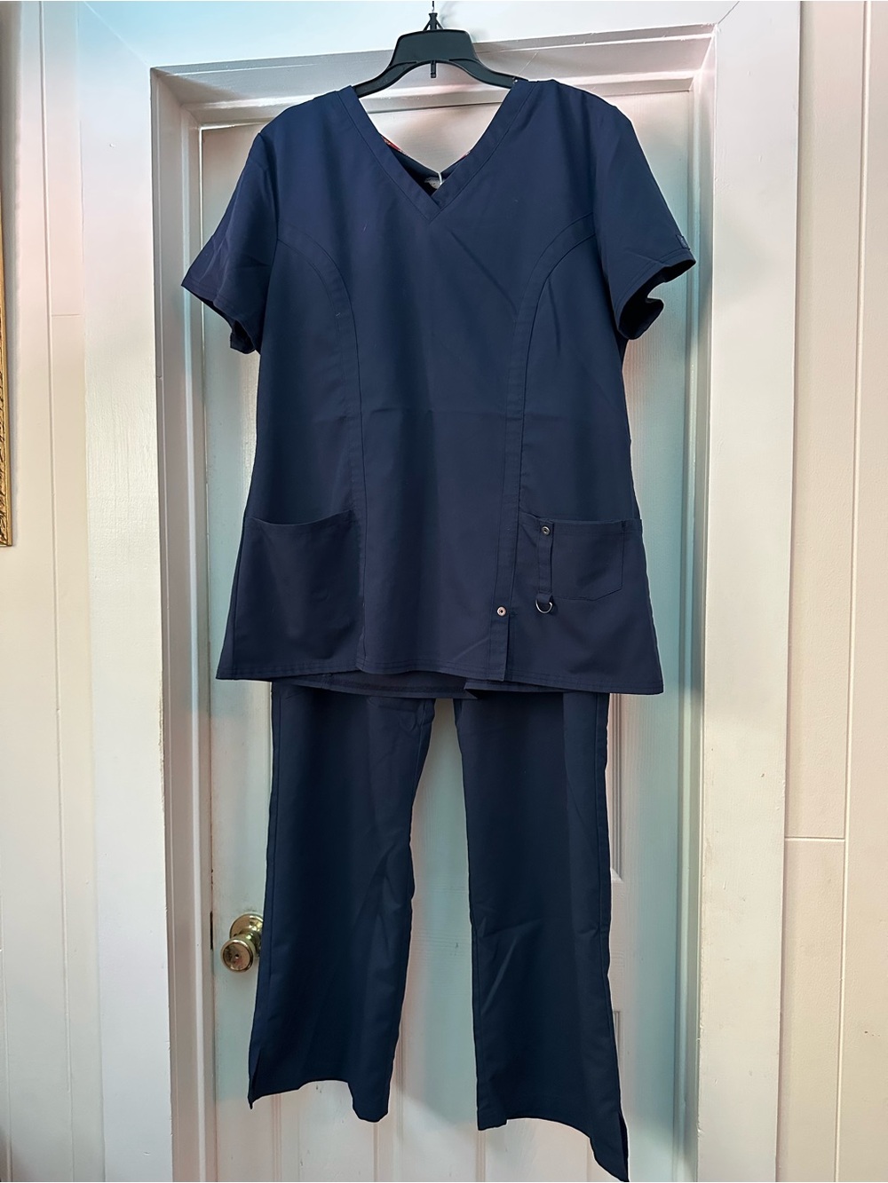 Classic Navy Medical Scrub Set - Top & Pants